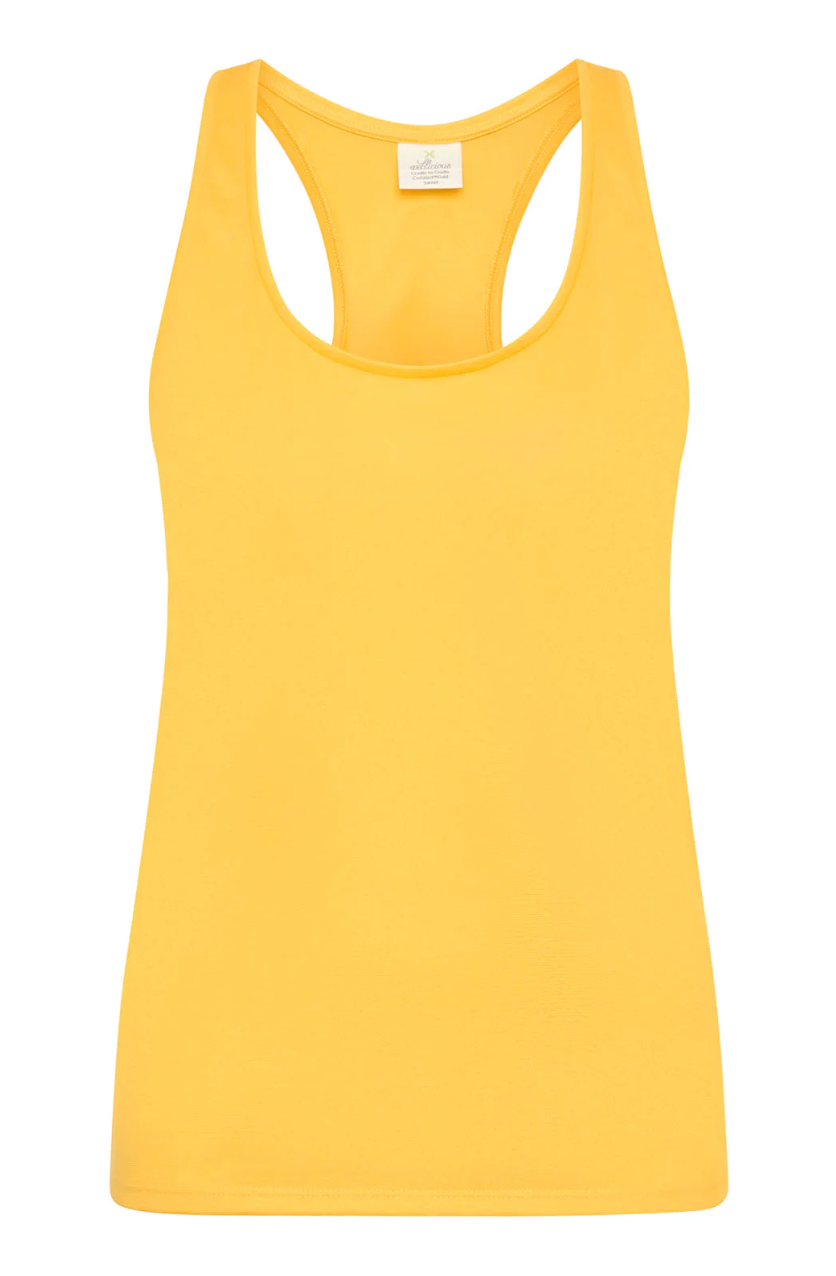 Yellow tank top on a white background