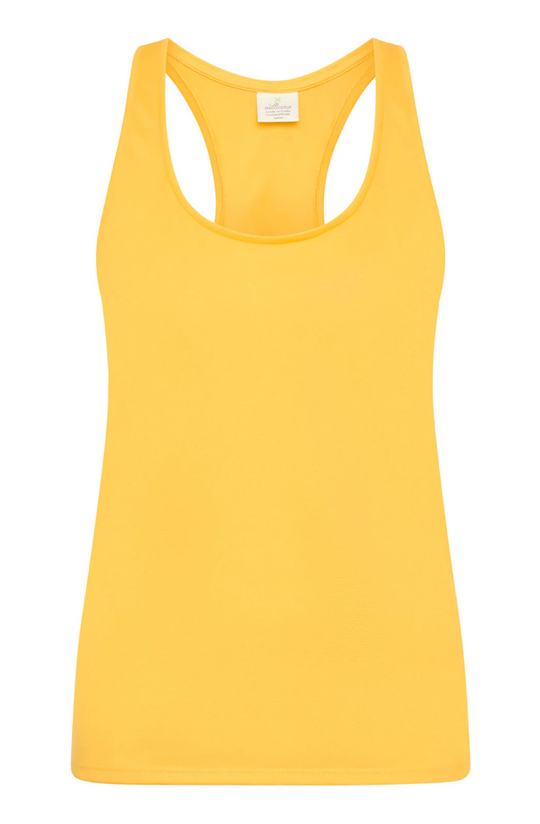 Yellow tank top on a white background