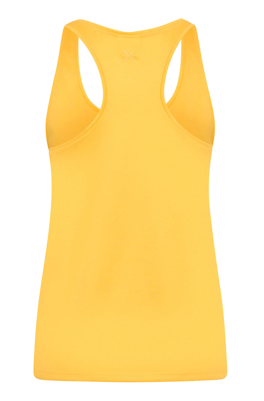Yellow tank top on a white background