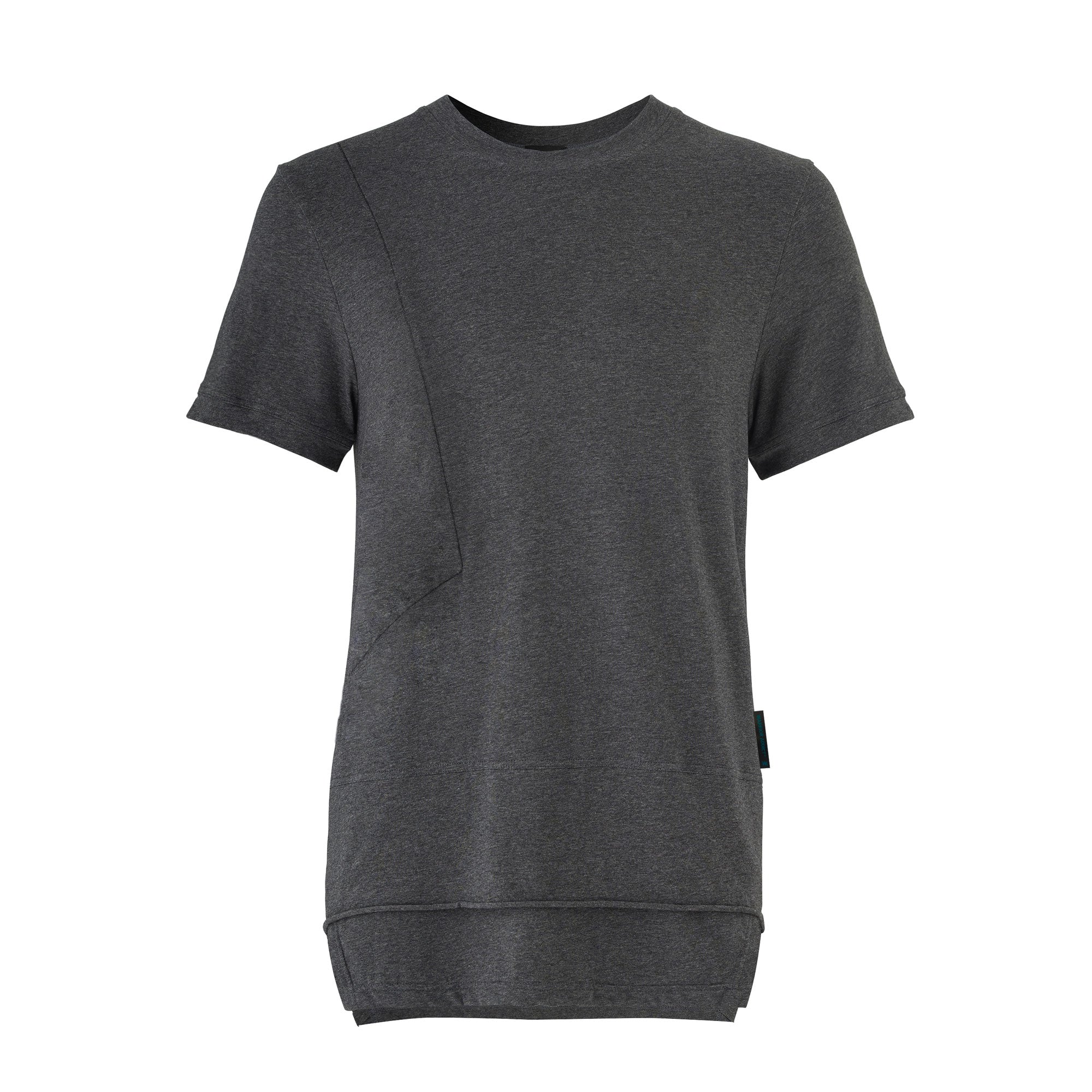 Dark gray short-sleeved tunic.