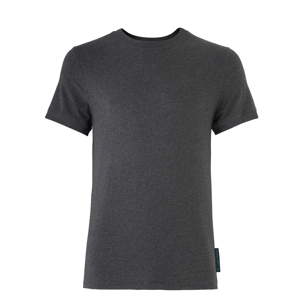 Charcoal gray t-shirt.