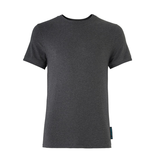 Charcoal gray t-shirt.
