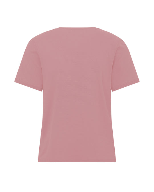 Mauve t-shirt.