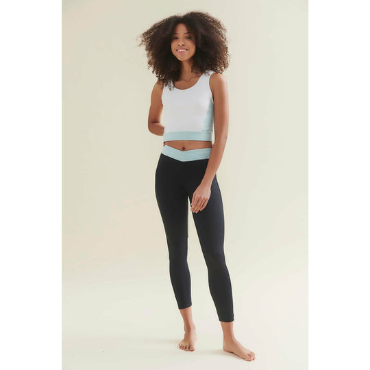 Woman in athletic wear.