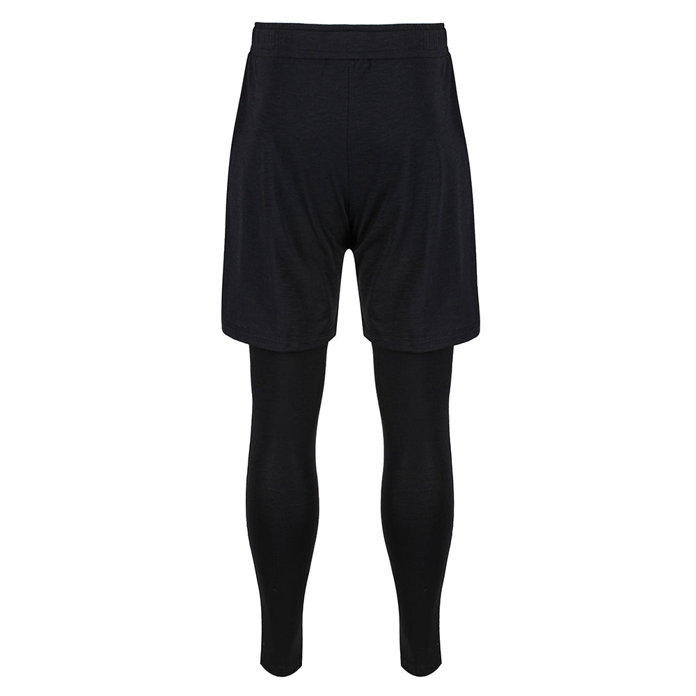 cut out image of warrior addicts mens yoga pants in black