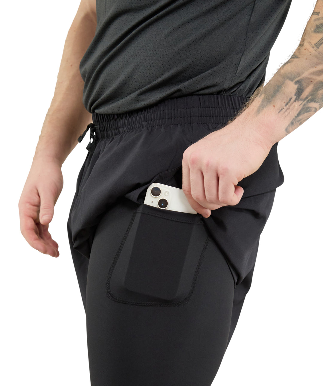 AG Men's Dual-Layer Performance Training Shorts