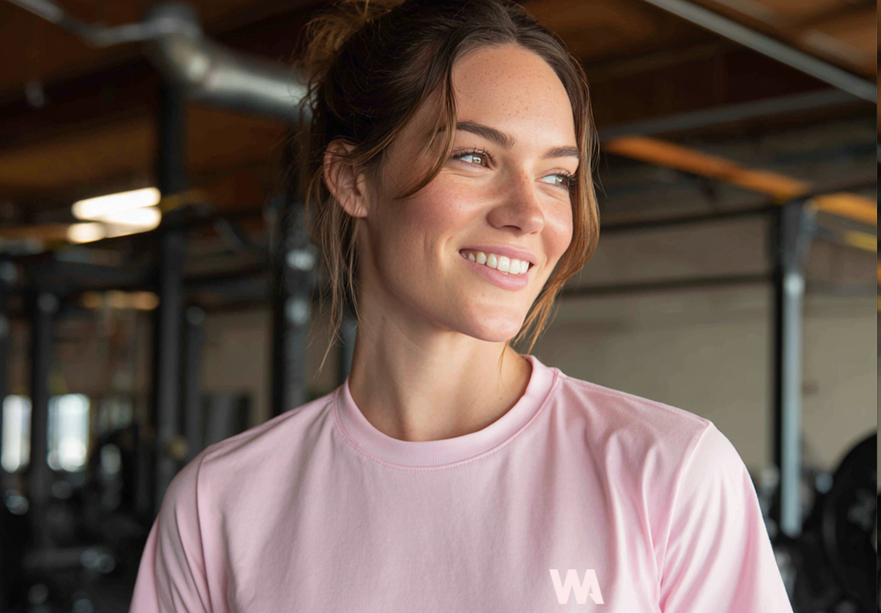 women in a pink warrior additct no ride up training top 
