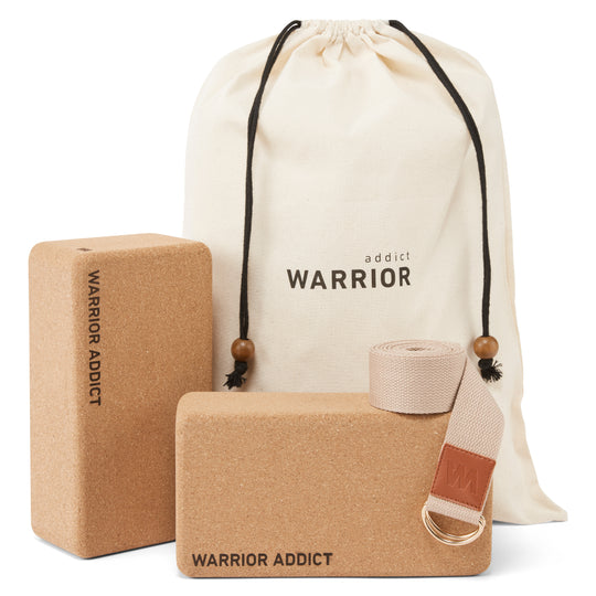 Warrior 2 Cork Blocks &amp; Beige Strap Set