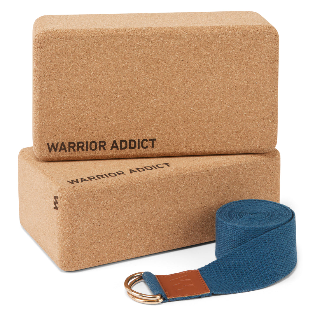 Warrior 2 Cork Blocks &amp; Blue Strap Set