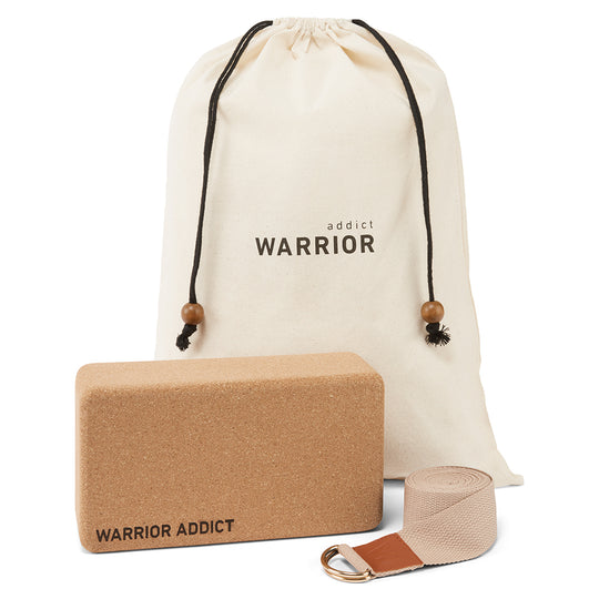Warrior Yoga Block And Strap Beige Set