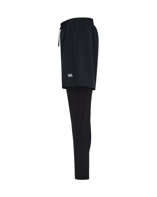 warror addicts men's AG training pants with long base layer in black 