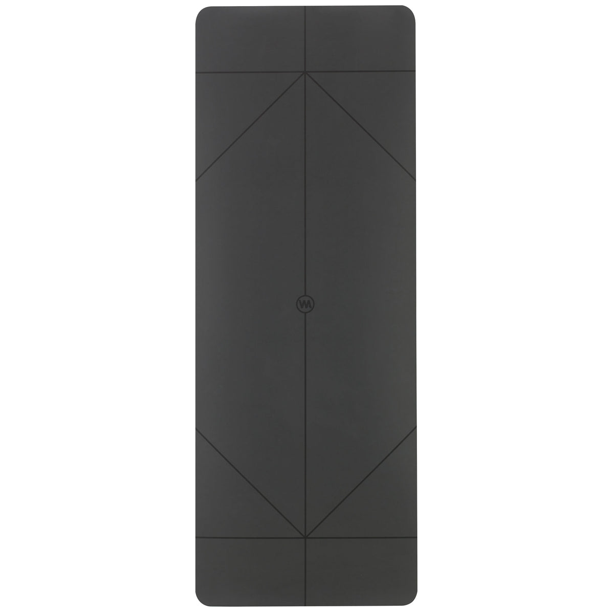 black mens yoga mat by warrior addict with alignment lines