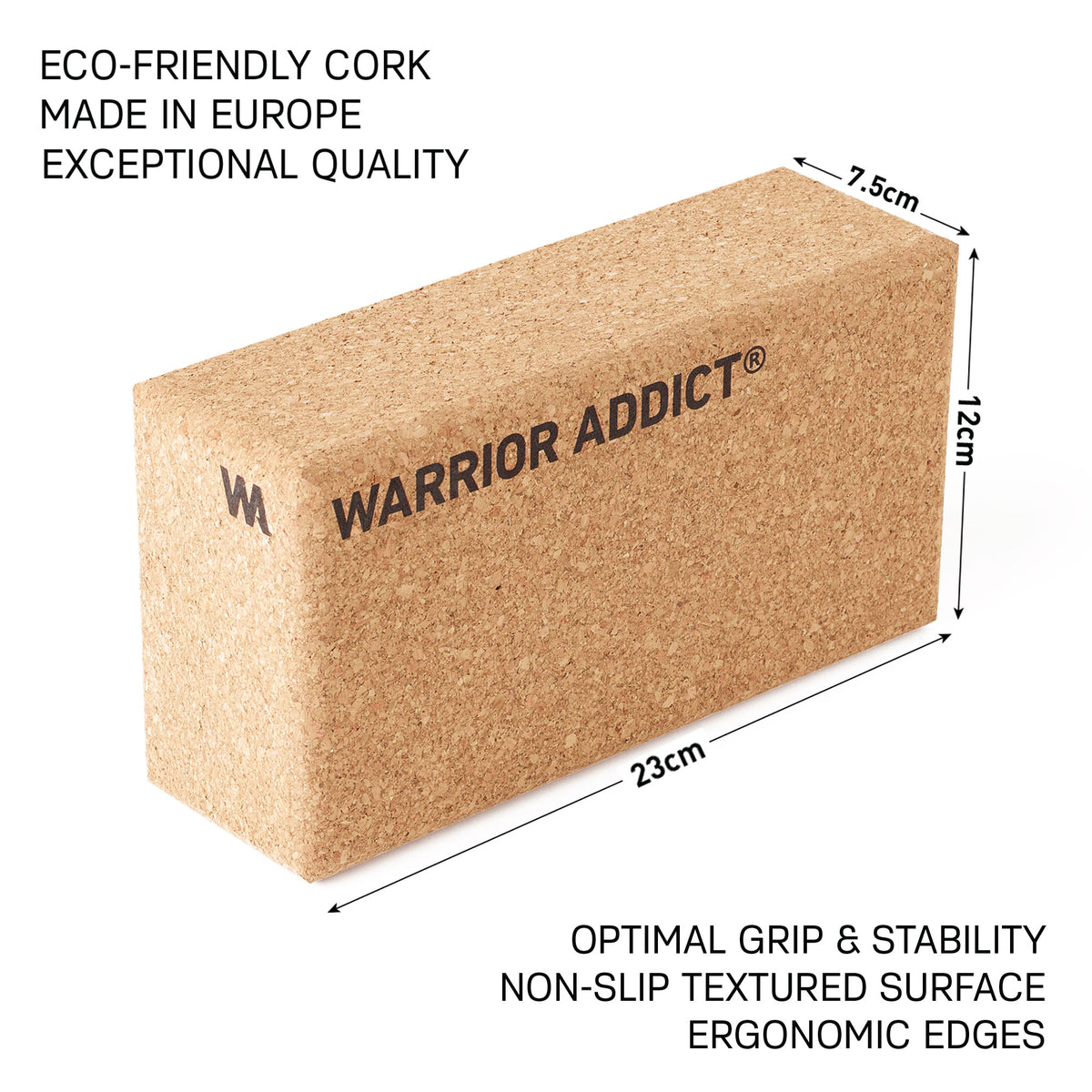 cork yoga block by warrior addict sowing measurements 
