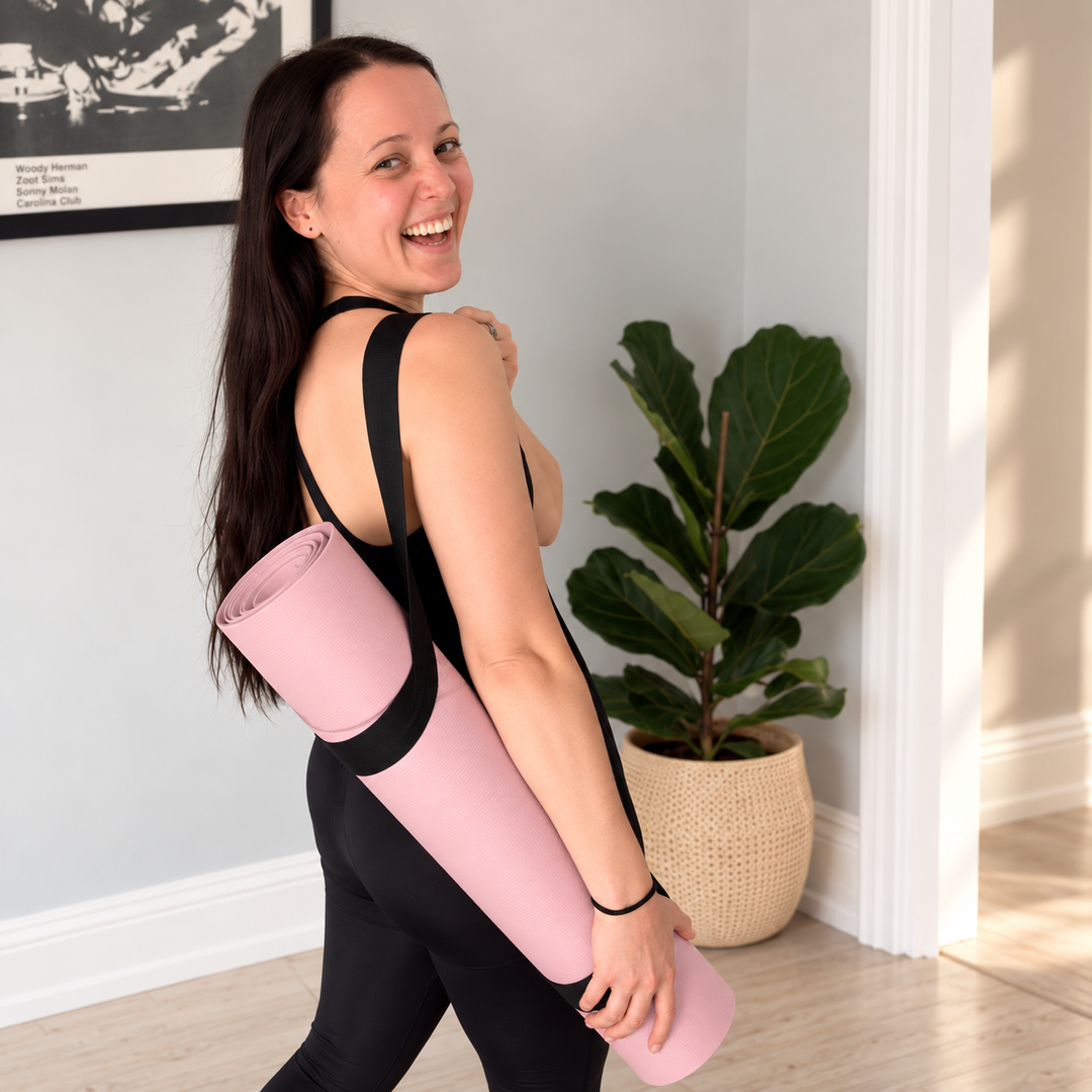 The Warrior Mat Non-Slip Natural Rubber Yoga Mat with Alignment Lines