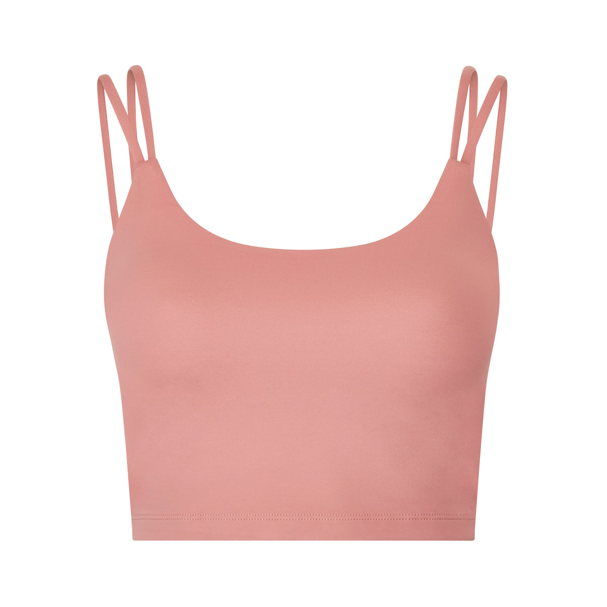 pink womans yoga crop top by NE activwear  cut out image 