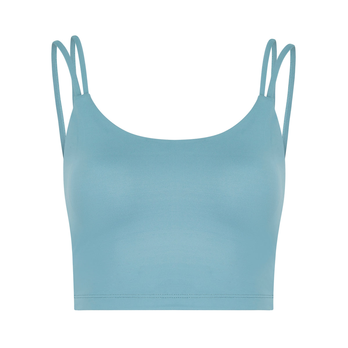 blue womens yoga top by NE Actiwear  cut out image 