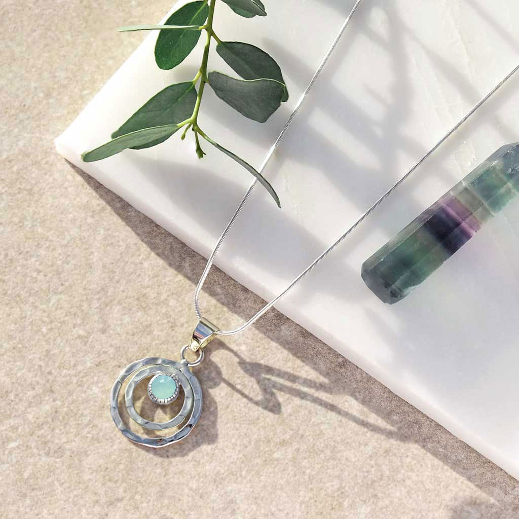 Infinity Universe Necklace  - Chalcedony