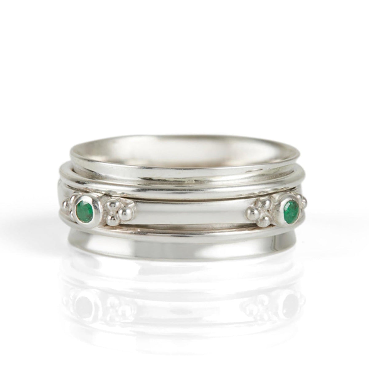 Rajalita Love Spinning Ring - Emerald