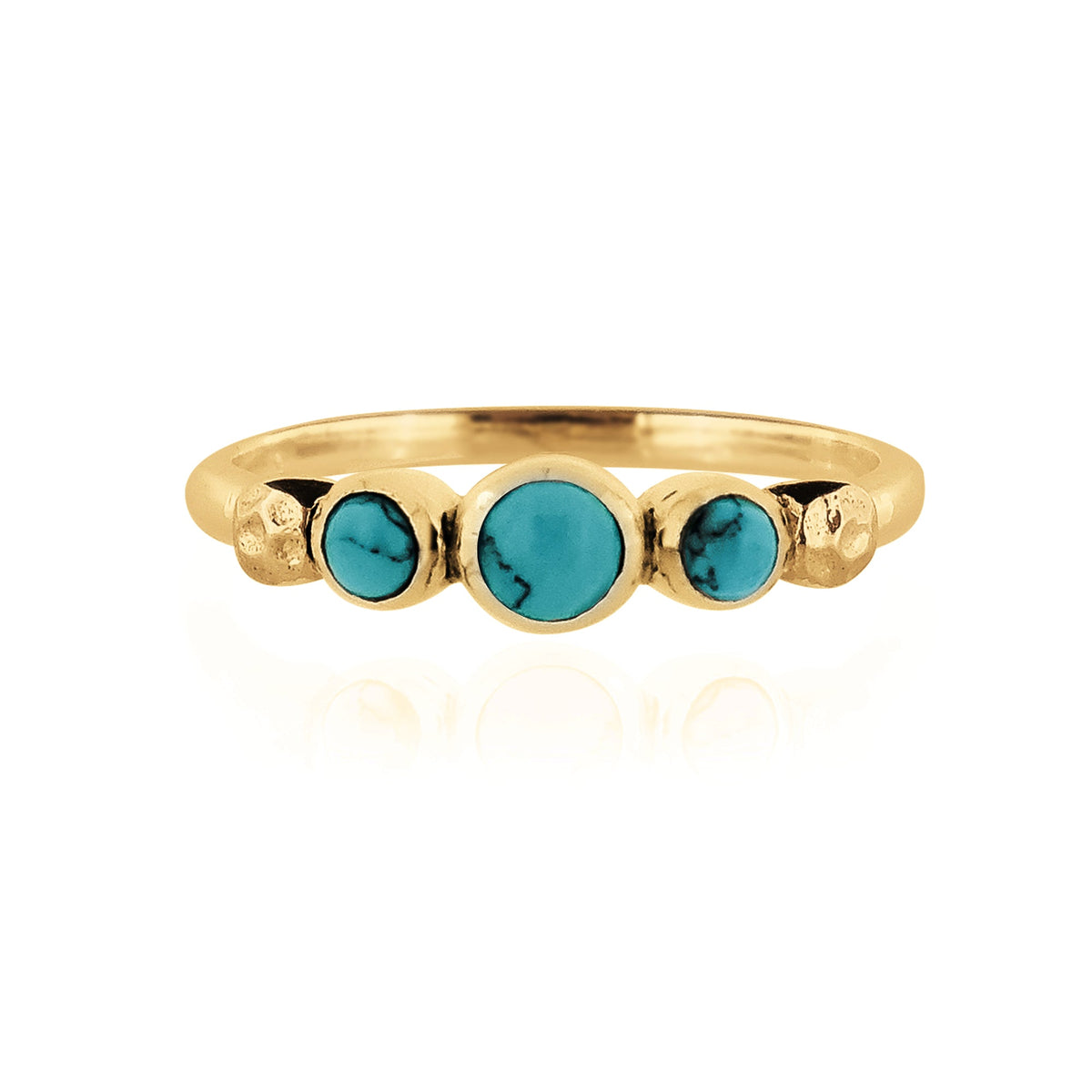 Lakshmi Ring - Gold Turquoise