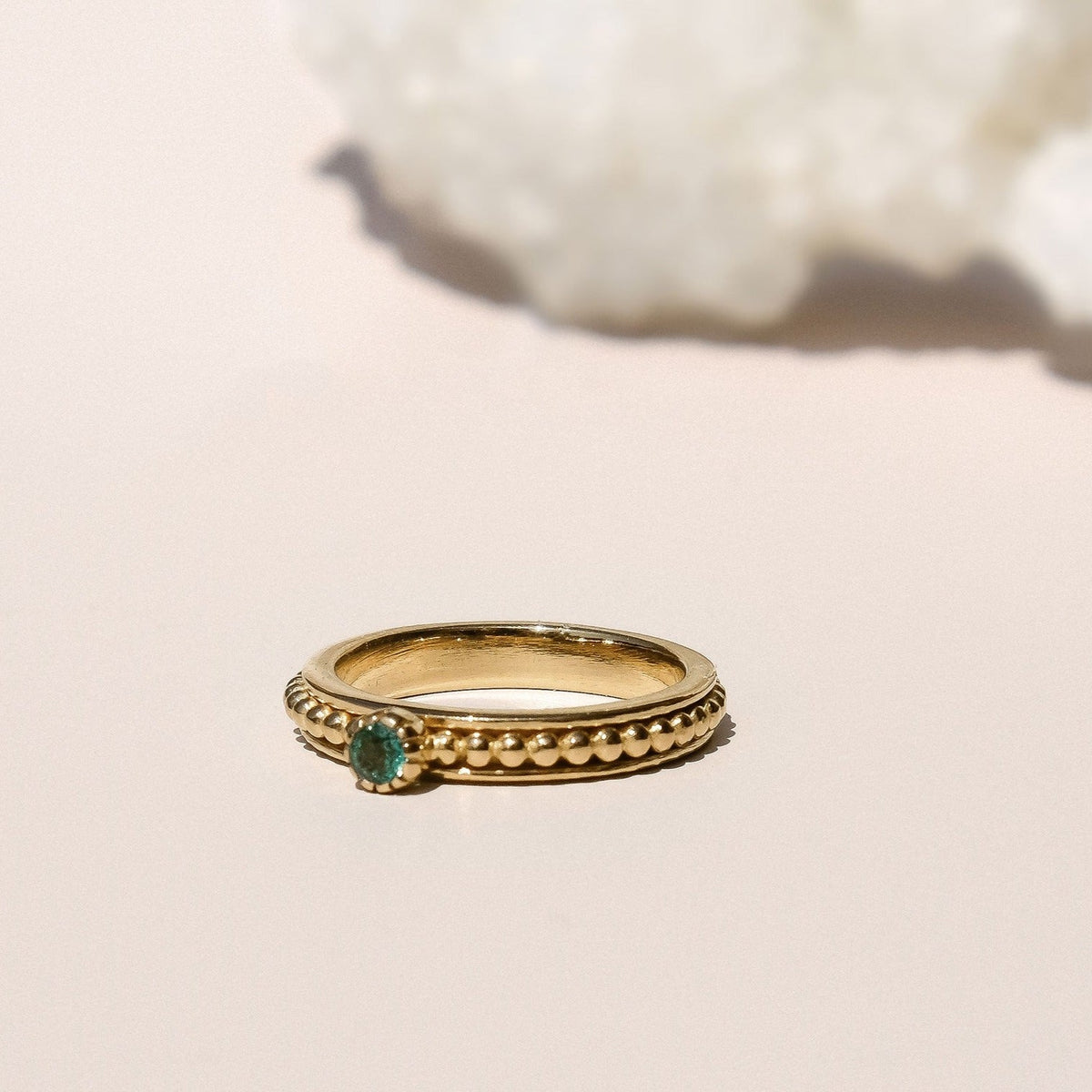 Lalita Spinning Ring - Gold Emerald
