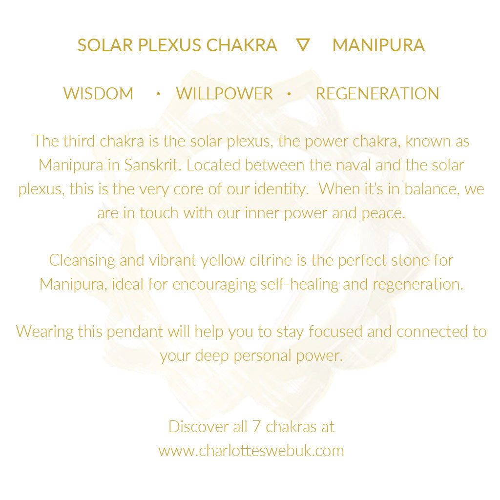 Solar Plexus Chakra Pendant - Gold