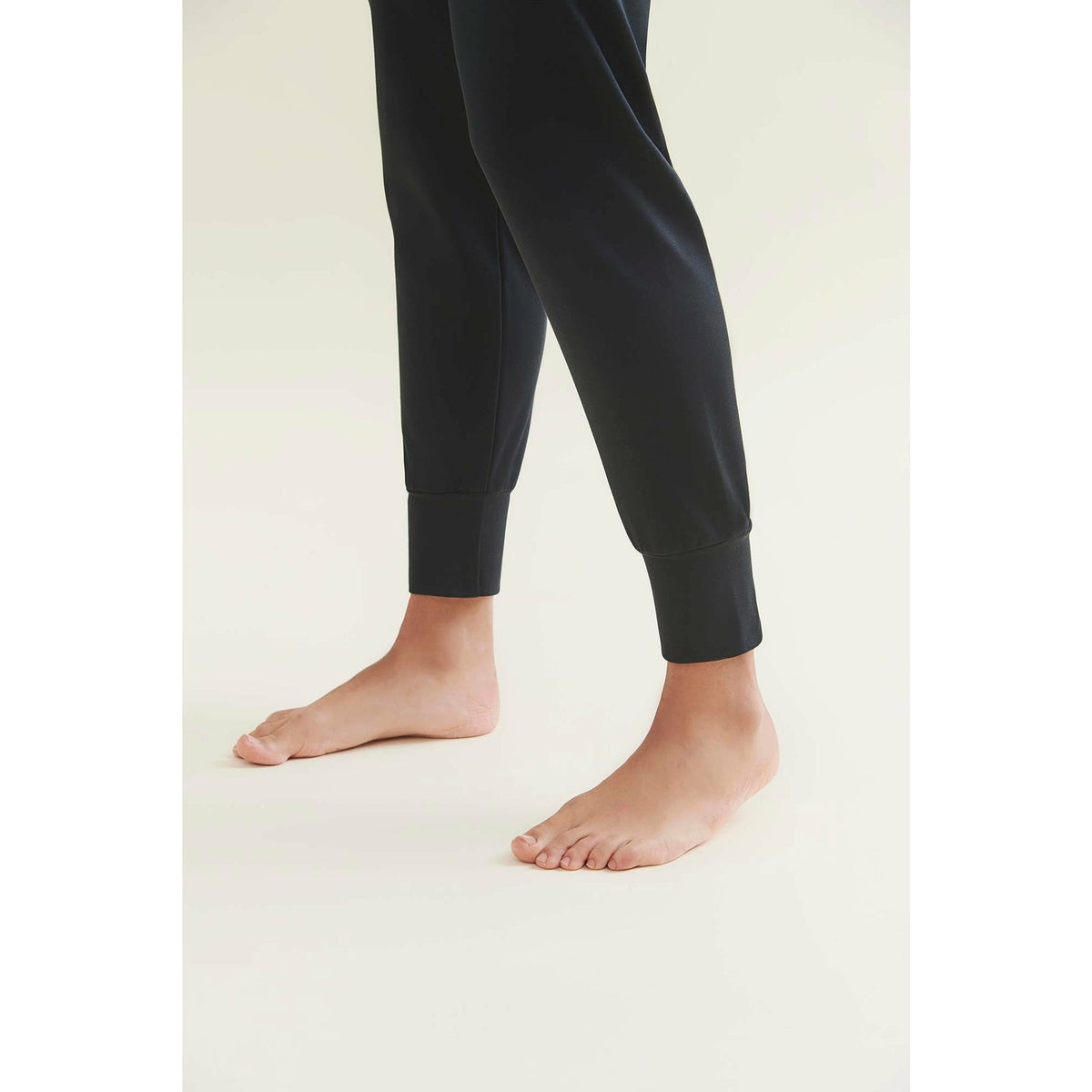 bottom part of womens black yoga pants  by wellicious