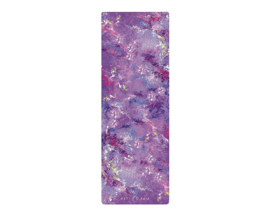 purple travel yoga mat by kati kaia full image shot