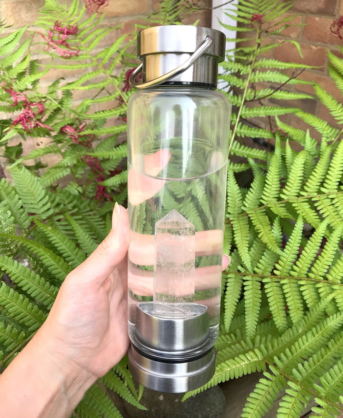 Crystal Infusion Water Bottle - Clear Quartz